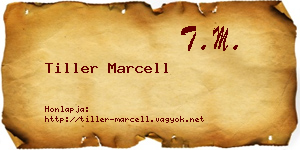 Tiller Marcell névjegykártya